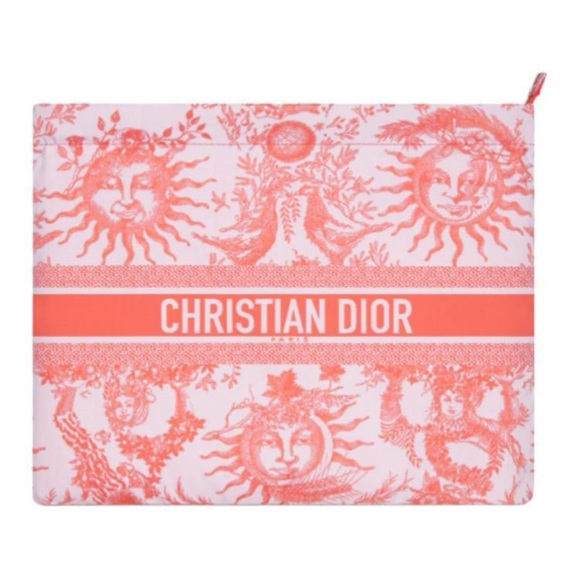 Dior Handbags - [BAG] DIOR Dioriviera DiorTravel Zipped Pouch in Coral